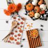 imageDII Halloween Hand Towels for the Kitchen Decorative Spooky ampamp Fun Cotton Printed Dishtowel Set 18x28 JackOLantern 3 CountOrange Buffalo CheckBlack  White Stripes