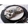 imageDII Halloween Napkin Rings Novelty Tabletop Dcor Set 2x15x15 Black Spider 6 PieceBlack Spider Web