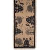 imageDII Halloween Primitive Style Burlap Tabletop Dcor Spooky Haunted House Jute Table Runner 14x74 Black ampamp TanTable Runner  14x113