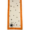 imageDII Halloween Tabletop Collection Bold Black StarsSpooky Spider with Orange Border on OffWhite Natural Background Machine Washable 14x72 Table Runner14x108 Table Runner
