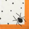 imageDII Halloween Tabletop Collection Bold Black StarsSpooky Spider with Orange Border on OffWhite Natural Background Machine Washable 14x72 Table Runner52 x 52 Square