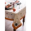 imageDII Halloween Tabletop Collection Bold Black StarsSpooky Spider with Orange Border on OffWhite Natural Background Machine Washable 14x72 Table Runner52 x 52 Square