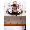imageDII Halloween Tabletop Collection Bold Black StarsSpooky Spider with Orange Border on OffWhite Natural Background Machine Washable 14x72 Table Runner52 x 52 Square