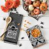imageDII Happy Halloween Dishtowel Collection Embellished Cotton Kitchen Hand Towel Set 18x28 Home Sweet Haunted Home 3 CountSkull DamaskHaunted House