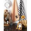 imageDII Happy Halloween Dishtowel Collection Embellished Cotton Kitchen Hand Towel Set 18x28 Home Sweet Haunted Home 3 CountSpooky Farmhouse Buffalo Check