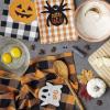 imageDII Happy Halloween Dishtowel Collection Embellished Cotton Kitchen Hand Towel Set 18x28 Home Sweet Haunted Home 3 CountSpooky Farmhouse Buffalo Check