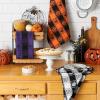 imageDII Happy Halloween Dishtowel Collection Embellished Cotton Kitchen Hand Towel Set 18x28 Home Sweet Haunted Home 3 CountWoven Check