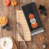 imageDII Spooky Kitchen Towel Collection Halloween Dcor Printed Dishtowel Set 18x28 Bats ampamp Ghosts 2 CountJackolantern Stripe