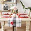 imageDII Valentines Day Table Top Collection Table Runner 14x72 Hearts CollageXoxo Farmhouse Plaid