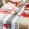 imageDII Valentines Day Table Top Collection Table Runner 14x72 Hearts CollageXoxo Farmhouse Plaid