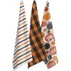 imageDII Halloween Hand Towels for the Kitchen Decorative Spooky ampamp Fun Cotton Printed Dishtowel Set 18x28 JackOLantern 3 CountPumpkin Boo