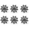 imageDII Halloween Napkin Rings Novelty Tabletop Dcor Set 2x15x15 Black Spider 6 PieceBlack Spider Web