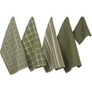 imageDII Assorted Woven Kitchen Set Dishtowel 18x28 Dishcloth 13x13 Red 5 PieceArtichoke