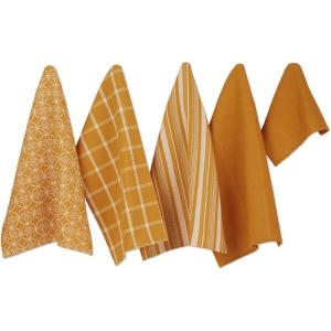 imageDII Assorted Woven Kitchen Set Dishtowel 18x28 Dishcloth 13x13 Red 5 PiecePumpkin