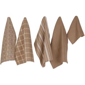 imageDII Assorted Woven Kitchen Set Dishtowel 18x28 Dishcloth 13x13 Red 5 PieceStone