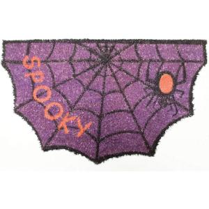 imageDII Decorative Halloween Welcome Mat Durable Outdoor Pet Friendly Coir Doormat Front Door Dcor 17x29 BooSpooky Spider