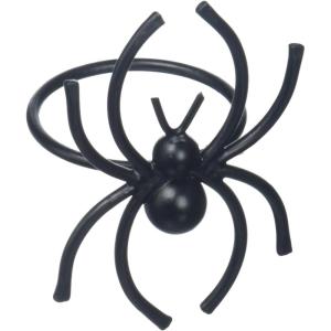 imageDII Halloween Napkin Rings Novelty Tabletop Dcor Set 2x15x15 Black Spider 6 PieceBlack Spider