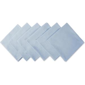 imageDII Solid Pastel Napkin Set Cotton Machine Washable 20x20 Inch Pink Sorbet 6 CountLight Blue