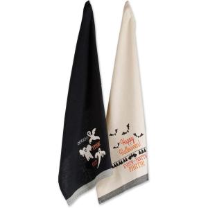 imageDII Spooky Kitchen Towel Collection Halloween Dcor Printed Dishtowel Set 18x28 Bats ampamp Ghosts 2 CountBats  Ghosts