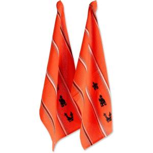 imageDII Spooky Kitchen Towel Collection Halloween Dcor Printed Dishtowel Set 18x28 Bats ampamp Ghosts 2 CountHaunted Houses