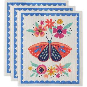 imageDII Swedish Dishcloths for Kitchen ampamp Cleaning Reusable Machine Washable ampamp Dishwasher Safe Biodegradable 775 x 675 Spooky 3 PieceButterfly Folk