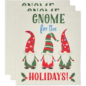 imageDII Swedish Dishcloths for Kitchen ampamp Cleaning Reusable Machine Washable ampamp Dishwasher Safe Biodegradable 775 x 675 Spooky 3 PieceGnome Holidays