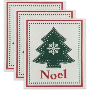 imageDII Swedish Dishcloths for Kitchen ampamp Cleaning Reusable Machine Washable ampamp Dishwasher Safe Biodegradable 775 x 675 Spooky 3 PieceNoel Tree
