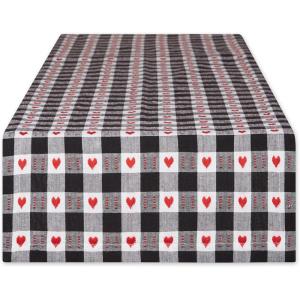 imageDII Valentines Day Table Top Collection Table Runner 14x72 Hearts CollageDobby Hearts Check