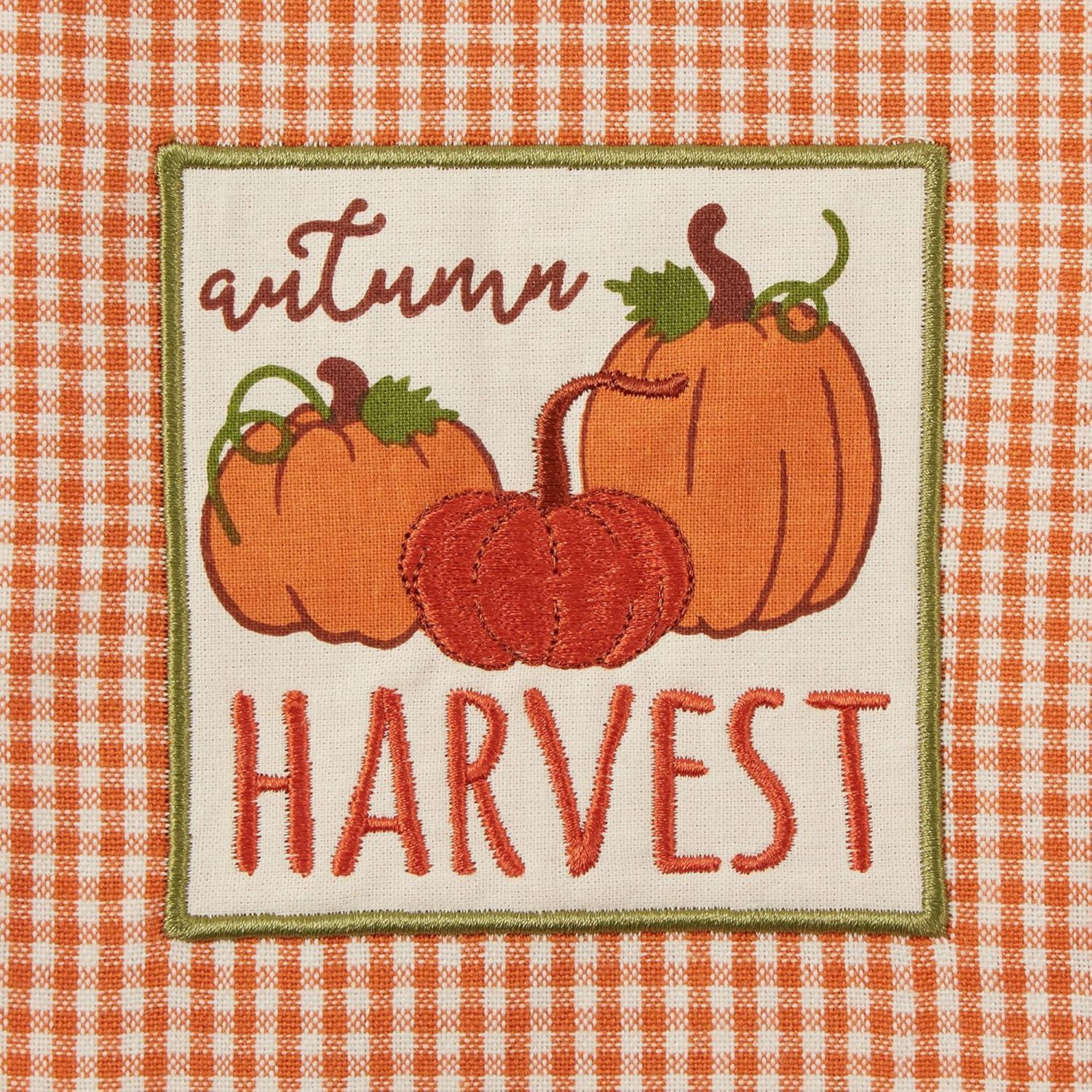 imageDII Pumpkin Spice Fall Kitchen Towels Collection Durable Cotton Cloth Decorative and Absorbent Dish Towel Set 18x28 Autumn 3 PieceAutumn Gingham