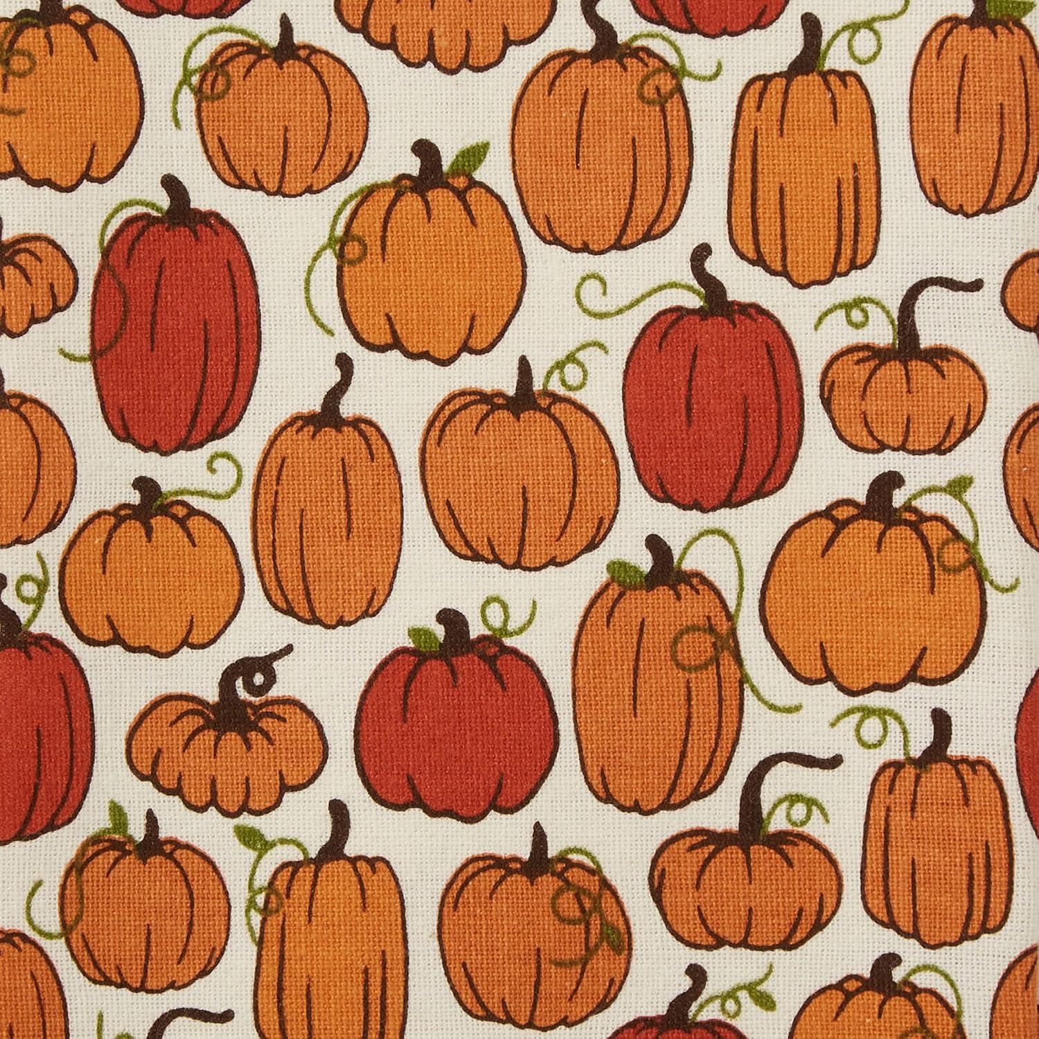 imageDII Pumpkin Spice Fall Kitchen Towels Collection Durable Cotton Cloth Decorative and Absorbent Dish Towel Set 18x28 Autumn 3 PieceThankful Check