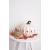 imageDII Fall Farmhouse Dcor Ceramic LED Lantern Indoor Halloween Dcor 9x9x75 Large White Pumpkin