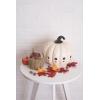 imageDII Fall Farmhouse Dcor Ceramic LED Lantern Indoor Halloween Dcor 9x9x75 Large White Pumpkin