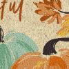 imageDII Natural Coir Outdoor Welcome Doormat Thanksgiving ampamp Fall Front Door Mat Porch Dcor 17x29 Give ThanksThankful Pumpkins
