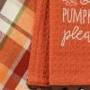 imageDII Pumpkin Spice Fall Kitchen Towels Collection Durable Cotton Cloth Decorative and Absorbent Dish Towel Set 18x28 Autumn 3 PieceAutumn Check