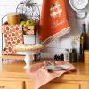 imageDII Pumpkin Spice Fall Kitchen Towels Collection Durable Cotton Cloth Decorative and Absorbent Dish Towel Set 18x28 Autumn 3 PieceThankful Check