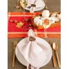 imageDII Traditional Harvest Wheat Jacquard Collection Thanksgiving Fall Table Dcor Damask Cotton Square Napkin Set 20x20 Wine Red Botanical 6 PieceBurnt Orange Pumpkin Vine