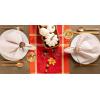 imageDII Traditional Harvest Wheat Jacquard Collection Thanksgiving Fall Table Dcor Damask Cotton Square Napkin Set 20x20 Wine Red Botanical 6 PieceBurnt Orange Pumpkin Vine