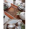 imageDII Traditional Harvest Wheat Jacquard Collection Thanksgiving Fall Table Dcor Damask Cotton Square Napkin Set 20x20 Wine Red Botanical 6 PieceWine Red Botanical