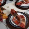 imageDII Traditional Harvest Wheat Jacquard Collection Thanksgiving Fall Table Dcor Damask Cotton Square Napkin Set 20x20 Wine Red Botanical 6 PieceWine Red Botanical