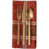 imageDII Traditional Harvest Wheat Jacquard Collection Thanksgiving Fall Table Dcor Damask Cotton Square Napkin Set 20x20 Wine Red Botanical 6 PieceWine Red Botanical