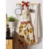 imageDII Womens Cotton Skirted Kitchen Apron for Cooking Baking ampamp Crafts Adjustable with Generous Waist Ties Rise and Shine One Size