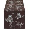 imageDII Fall Table Decorations Indoor Dcor Thanksgiving Table Runner 14x70 Embroidered Owls