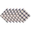 imageDII Thanksgiving ampamp Fall Table Decoration Autumn Farmhouse Plaid Napkin Set 20x20 Blue ampamp Orange 6 Count