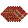 imageDII Traditional Harvest Wheat Jacquard Collection Thanksgiving Fall Table Dcor Damask Cotton Square Napkin Set 20x20 Wine Red Botanical 6 PieceWine Red Botanical