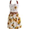 imageDII Womens Cotton Skirted Kitchen Apron for Cooking Baking ampamp Crafts Adjustable with Generous Waist Ties Rise and Shine One Size