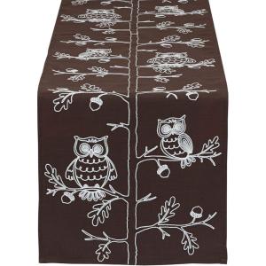 imageDII Fall Table Decorations Indoor Dcor Thanksgiving Table Runner 14x70 Embroidered Owls