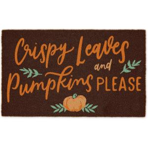imageDII Natural Coir Outdoor Welcome Doormat Thanksgiving ampamp Fall Front Door Mat Porch Dcor 17x29 Give ThanksPumpkins Please