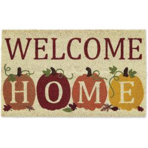 imageDII Natural Coir Outdoor Welcome Doormat Thanksgiving ampamp Fall Front Door Mat Porch Dcor 17x29 Give ThanksWelcome Home Pumpkins
