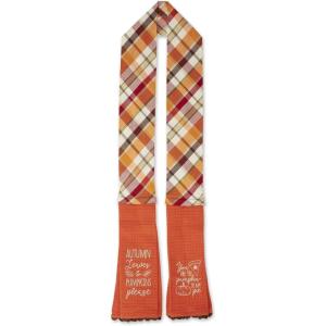imageDII Pumpkin Spice Fall Kitchen Towels Collection Durable Cotton Cloth Decorative and Absorbent Dish Towel Set 18x28 Autumn 3 PieceAutumn Check