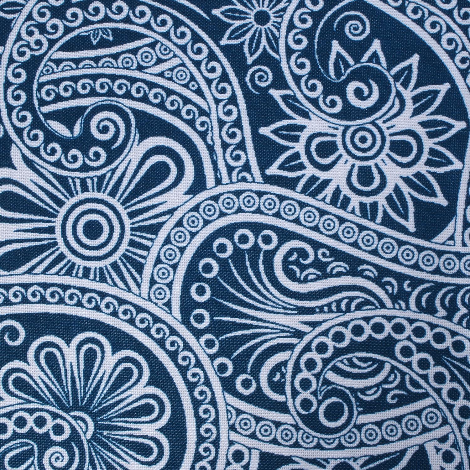 imageDII Paisley Outdoor Tabletop Collection Water Resistant Tablecloth 60 x 84 Blue120 x 60 Rectangular